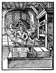 Printer in 1568